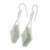 Jade dangle earrings, 'Vibrant Rhombi' - Rhombus-Shaped Jade Dangle Earrings from Guatemala (image 2b) thumbail