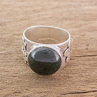 Jade cocktail ring,