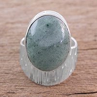 Jade cocktail ring,