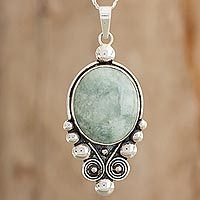 Jade pendant necklace,