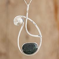 Jade pendant necklace,