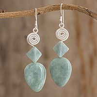 Jade dangle earrings,