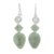 Jade dangle earrings, 'Bright and Noble' - Jade and Silver Spiral Dangle Earrings from Guatemala (image 2a) thumbail