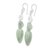 Jade dangle earrings, 'Bright and Noble' - Jade and Silver Spiral Dangle Earrings from Guatemala (image 2b) thumbail