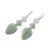 Jade dangle earrings, 'Bright and Noble' - Jade and Silver Spiral Dangle Earrings from Guatemala (image 2c) thumbail