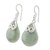 Jade dangle earrings, 'Love Beneath the Rain' - Drop-Shaped Jade and Silver Dangle Earrings from Guatemala (image 2b) thumbail