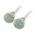 Jade dangle earrings, 'Love Beneath the Rain' - Drop-Shaped Jade and Silver Dangle Earrings from Guatemala (image 2c) thumbail