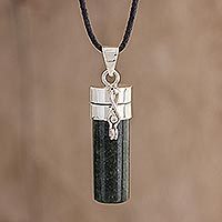 Jade locket necklace,