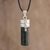 Jade locket necklace, 'Secret Message of Love' - Guatemalan Green Jade and Sterling Silver Locket Necklace thumbail