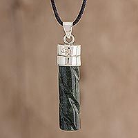 Jade locket necklace,