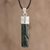 Jade locket necklace, 'Forever Message of Love' - Guatemalan Green Jade and Sterling Silver Locket Necklace thumbail