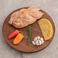 Cypress wood lazy susan,