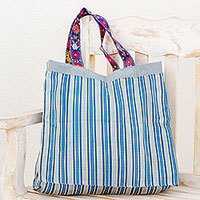 Cotton reversible tote,