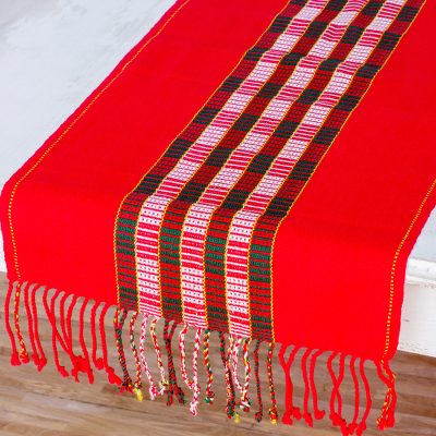 Cotton table runner, Festive Brilliance