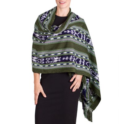 Rayon shawl, Green Pastures