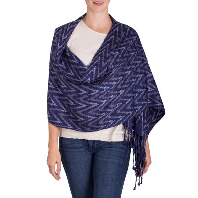 Rayon shawl, San Juan Sky
