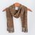 Rayon chenille scarf, 'Chestnut Love' - Multicolored Brown and Yellow Rayon Chenille Scarf thumbail