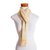 Rayon scarf, 'Mystic Maya Buttercups' - Handwoven Rayon Fiber Buttercup Yellow and White Scarf (image 2e) thumbail