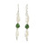 Jade and cultured pearl dangle earrings, 'Fascinating Elegance' - Jade and Pearl Dangle Earrings from Guatemala (image 2a) thumbail