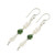 Jade and cultured pearl dangle earrings, 'Fascinating Elegance' - Jade and Pearl Dangle Earrings from Guatemala (image 2c) thumbail
