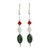 Jade and cultured pearl dangle earrings, 'Winning Combination' - Jade and Pearl Dangle Earrings from Guatemala (image 2a) thumbail