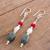 Jade and cultured pearl dangle earrings, 'Winning Combination' - Jade and Pearl Dangle Earrings from Guatemala (image 2b) thumbail
