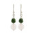 Jade and rose quartz dangle earrings, 'Fantastic Combination' - Jade and Rose Quartz Dangle Earrings from Guatemala (image 2a) thumbail