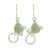 Jade dangle earrings, 'Small Felines in Light Green' - Cat-Shaped Jade Earrings in Light Green from Guatemala (image 2e) thumbail