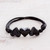 Jade pendant necklace, 'Maya Love in Black' - Heart-Shaped Jade Pendant Bracelet from Guatemala thumbail
