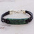 Jade pendant bracelet, 'Monolith in Dark Green' - Simple Jade Pendant Bracelet in Dark Green from Guatemala thumbail