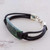 Jade pendant bracelet, 'Monolith in Dark Green' - Simple Jade Pendant Bracelet in Dark Green from Guatemala (image 2b) thumbail