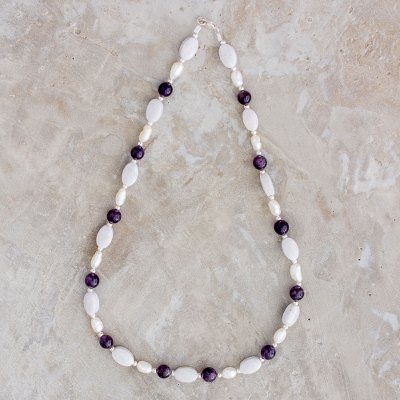 Multi-gemstone beaded necklace, Tenacious Beauty
