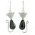 Jade dangle earrings, 'Cats of Love' - Two-Tone Jade Cat Dangle Earrings from Guatemala (image 2a) thumbail