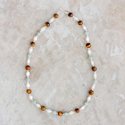 Multi-gemstone beaded necklace, Fertile Land