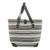 Cotton tote, 'Cultural Contrast' - Striped Cotton Tote in Black and White from Guatemala (image 2b) thumbail