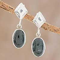 Jade dangle earrings,