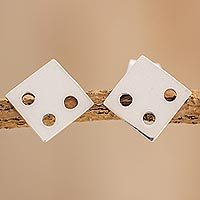Sterling silver stud earrings,