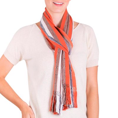 Rayon scarf, Lines of the Earth