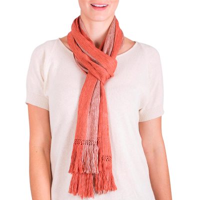 Rayon scarf, Coral Bands