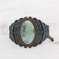 Jade pendant wristband bracelet,