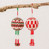 Glass beaded ornaments,