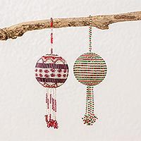 Glass beaded ornaments,