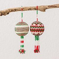Glass beaded ornaments,