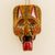 Wood mask, 'Balam Jaguar' - Hand-Carved Signed Pinewood Jaguar Mask from Guatemala thumbail