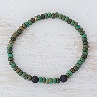 Jasper beaded stretch bracelet,