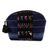 Cotton cosmetic bag, 'Tactic Stripes in Navy' - Handwoven Cotton Cosmetic Bag in Navy from Guatemala (image 2a) thumbail