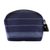 Cotton cosmetic bag, 'Tactic Stripes in Navy' - Handwoven Cotton Cosmetic Bag in Navy from Guatemala (image 2c) thumbail