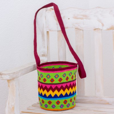 Crocheted cotton bucket bag, Pattern Bonanza