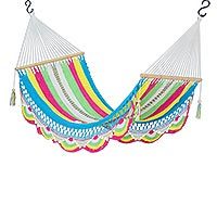 Cotton rope hammock,