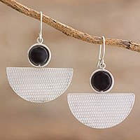 Onyx dangle earrings,